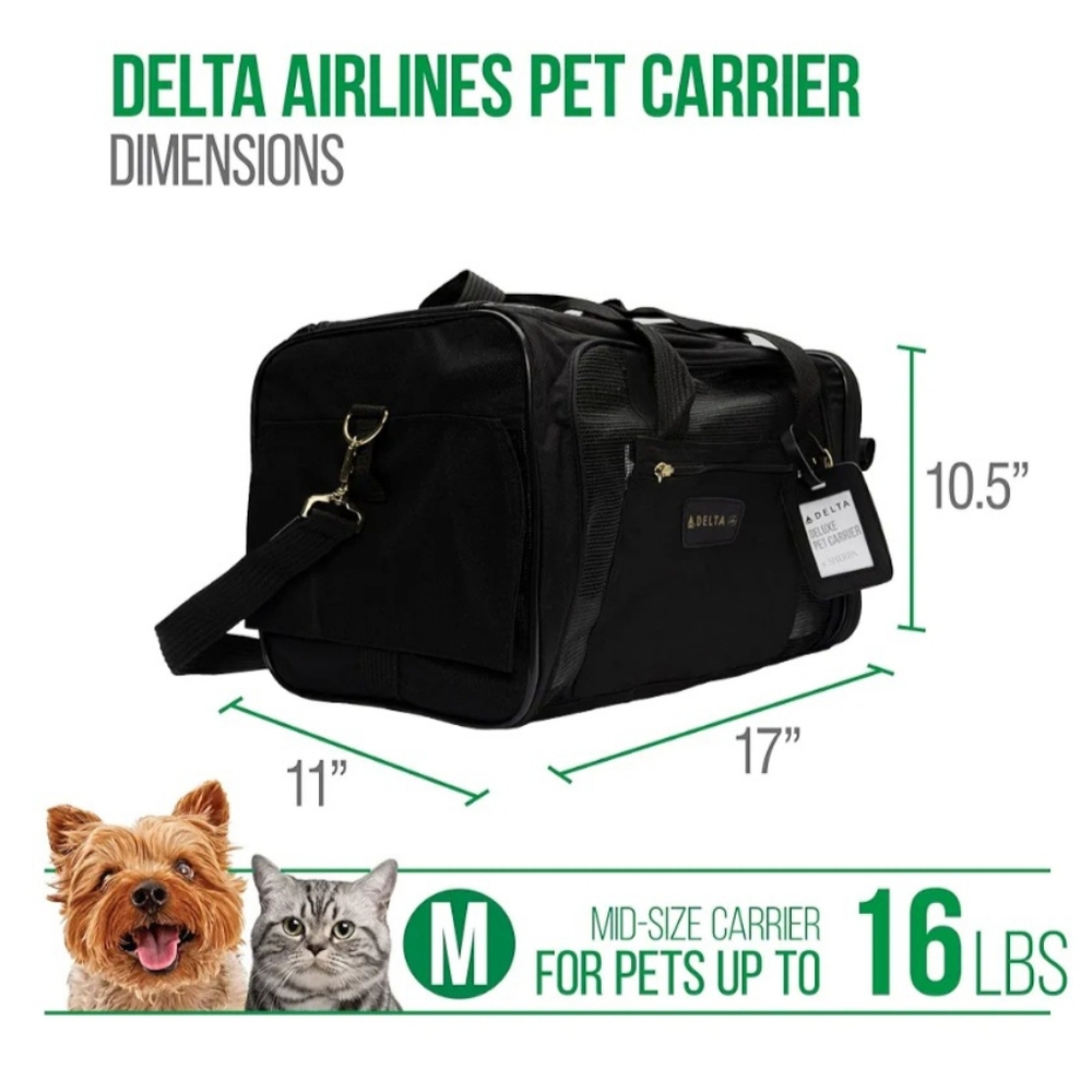 Delta Black Pet Carrier by Sherpa